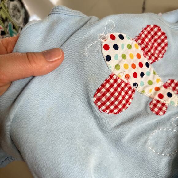 ARB Blanks Blue Sleeveless Romper Airplane Patchwork - Picture 4 of 4